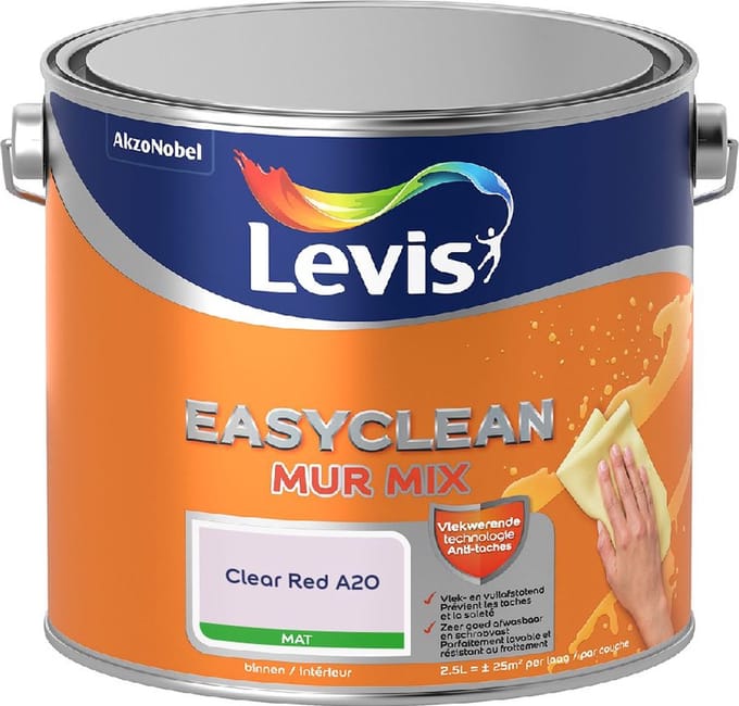 Levis - Easyclean Mur Mat Mix - Clear Red A20 - Mengverf - 2,5 L