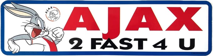 AFC Ajax Sticker - Looney Tunes - Bugs Bunny - 33 x 9 cm