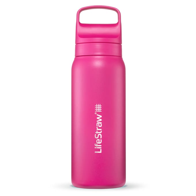 LifeStraw Go Series Stainl. Steel Water Filter Bottle; 700ml; Orchid Pink - Drinkfles waterfilter