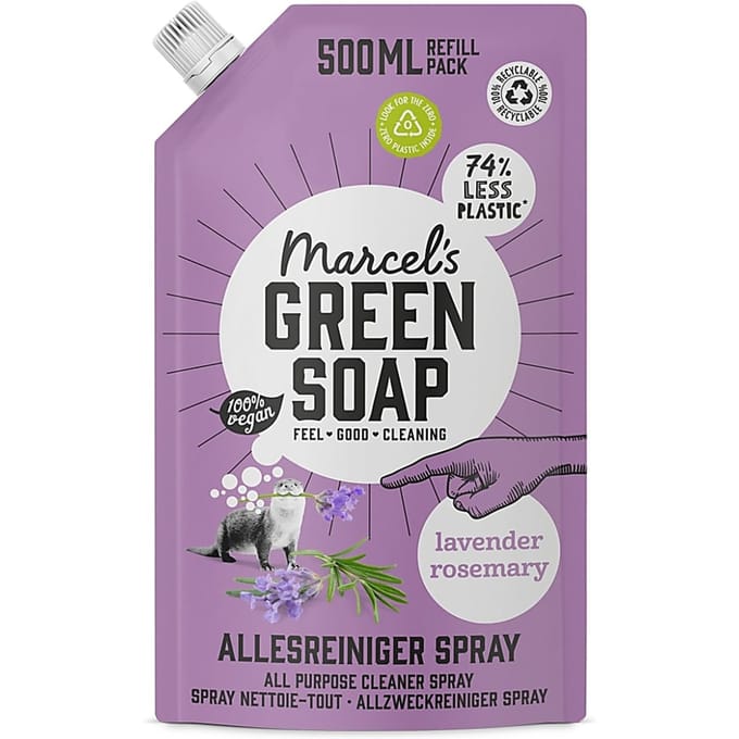 Marcel's Green Soap Allesreiniger Spray Lavendel & Rozemarijn Navulling 500 ML