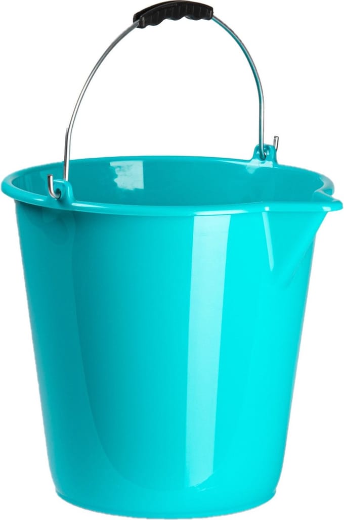 Plasticforte Emmer - met schenktuit - 12L - blauw - schoonmaakemmer