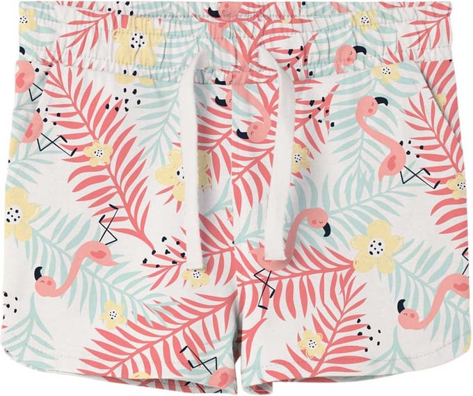 Name it short meisjes - wit - tropical - NMFvigga - maat 92