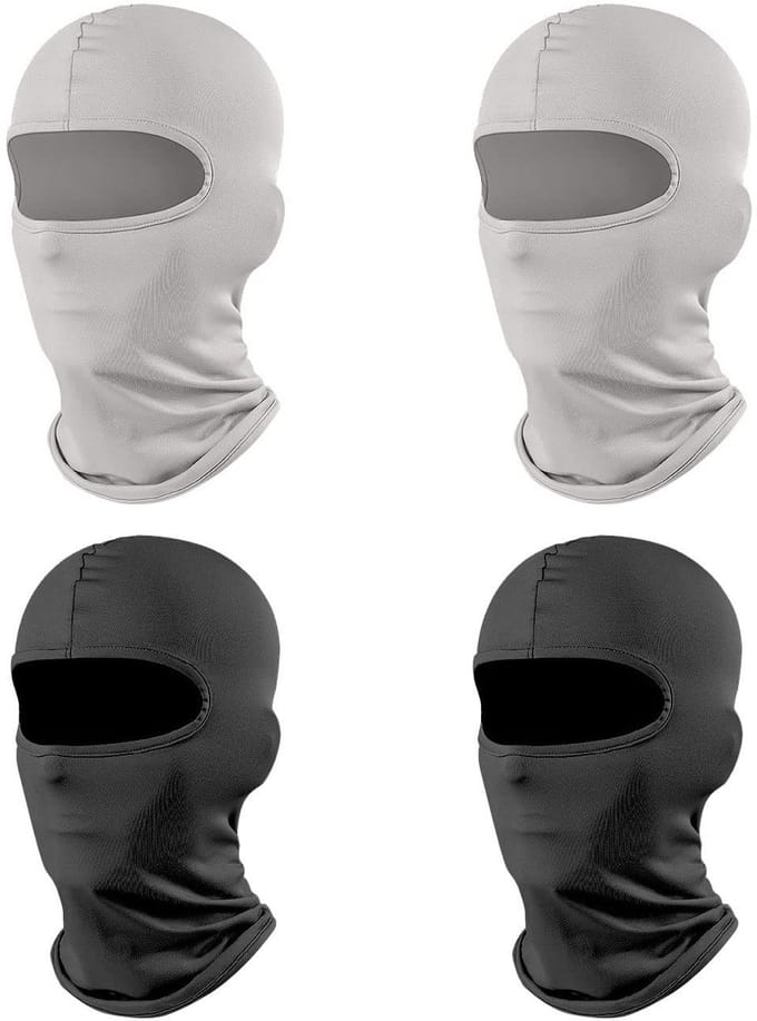 Dailygoods- Balaclava Winddicht - Multifunctioneel Masker - Sneldrogend Hoofddeksel - Bivakmuts Motor - Set van 4 Stuks - Geschikt voor Fiets en Motor