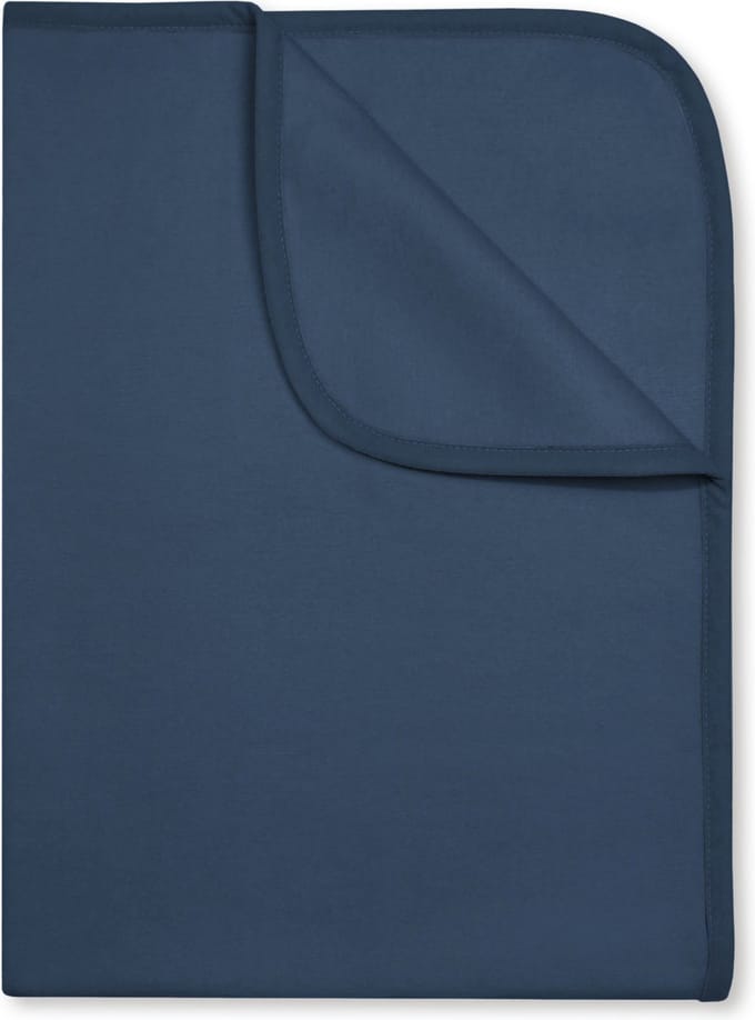 Mingle Moose- babydeken -wieg-wagen -75x100- donker blauw