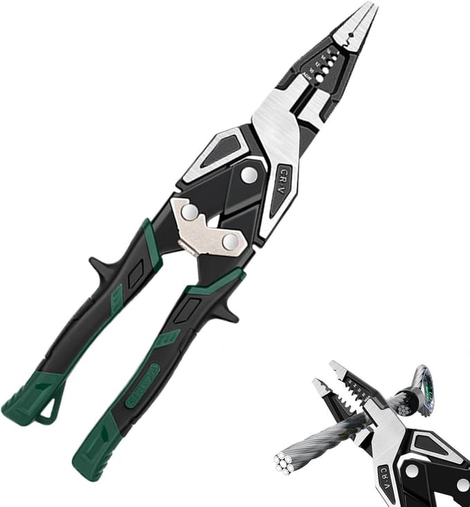 Multifunctionele Kabelstripper - Tang Krimper Striptang - Draad Bewerken - Geïsoleerde Antislip Grip - 420 Gram