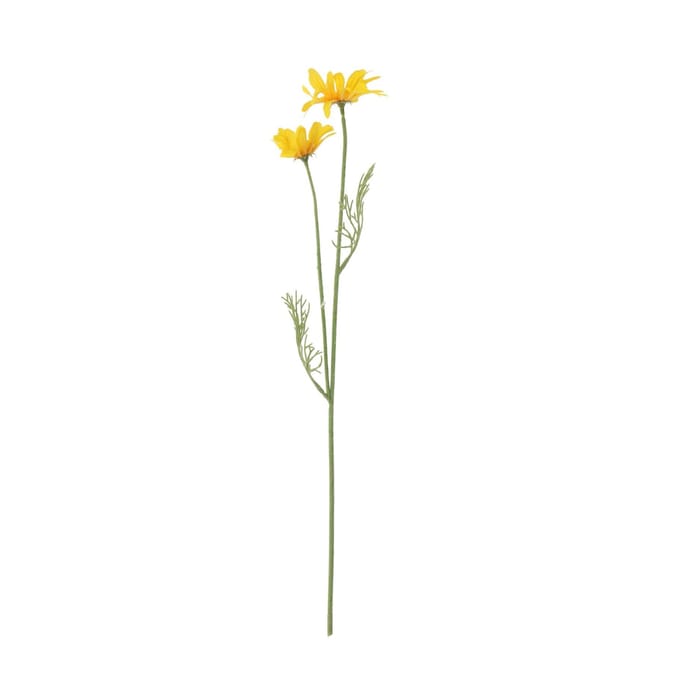 Kunstbloem Madeliefje - gele zijde - 56 cm