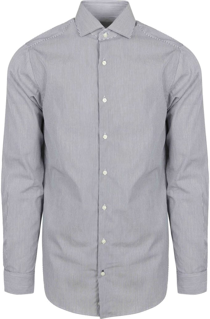 Steppin' Out Overhemd Streep Donkerblauw (navy) - Maat M - Heren