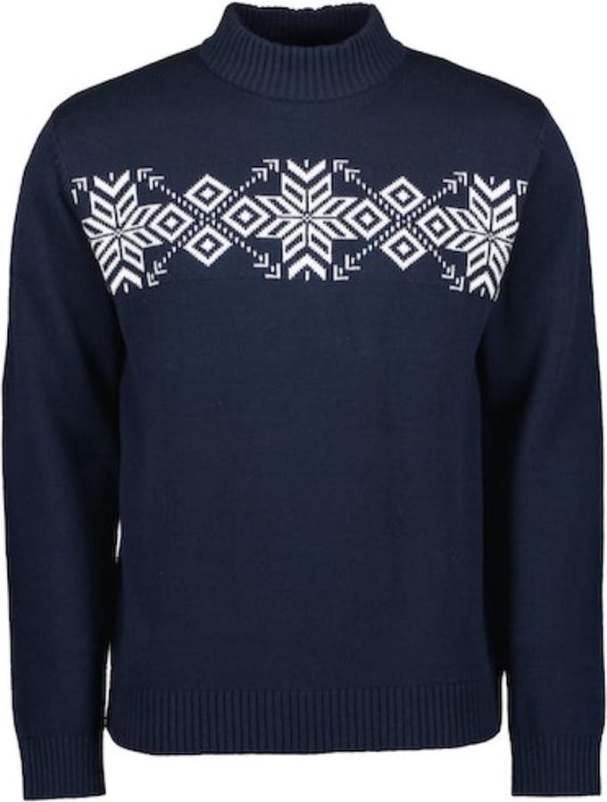 Blue seven heren - Trui 376463 navy print maat M