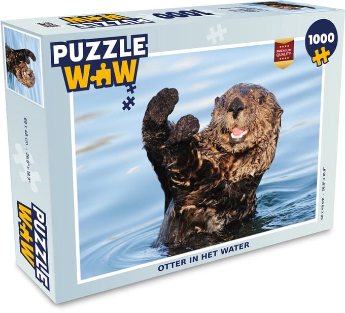 Puzzel Otter in het water - Legpuzzel - Puzzel 1000 stukjes volwassenen