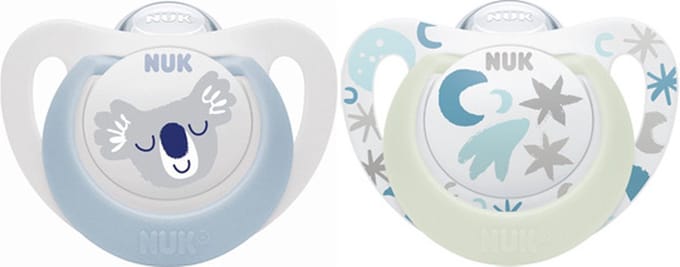 NUK Light Star Day&Night fopspenen, 2st. set 0-6 maanden