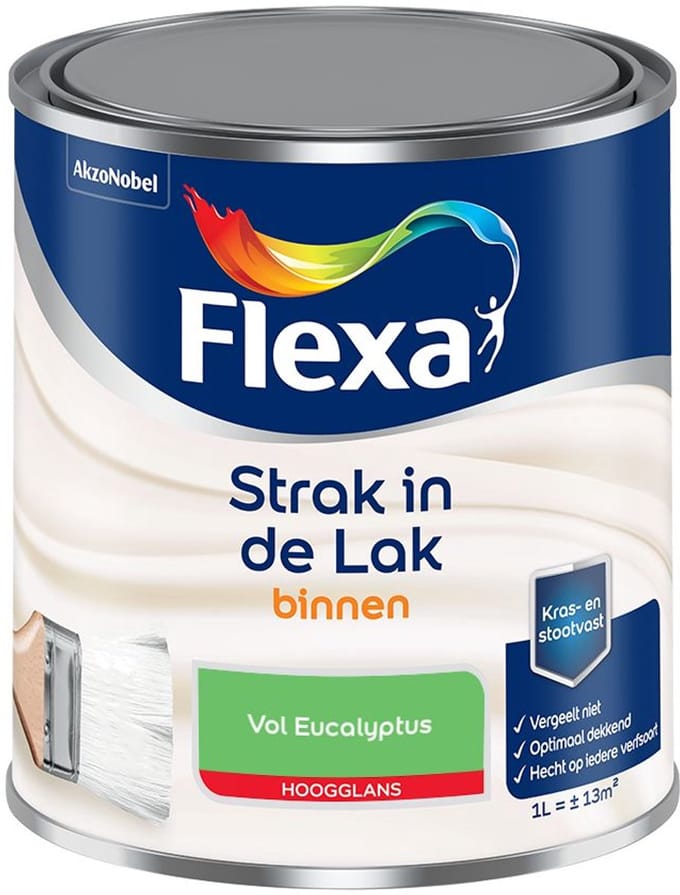Flexa - Strak In De Lak Binnenlak Hoogglans - Vol Eucalyptus - Mengverf - 1 L