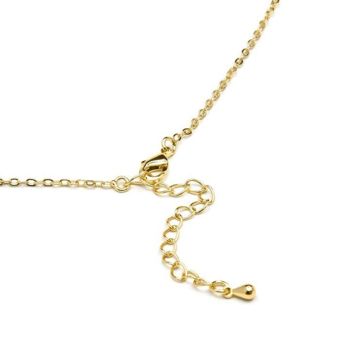 Collier Luxenter avec Zirconia brillant finition or 18k - Alphabet A beige