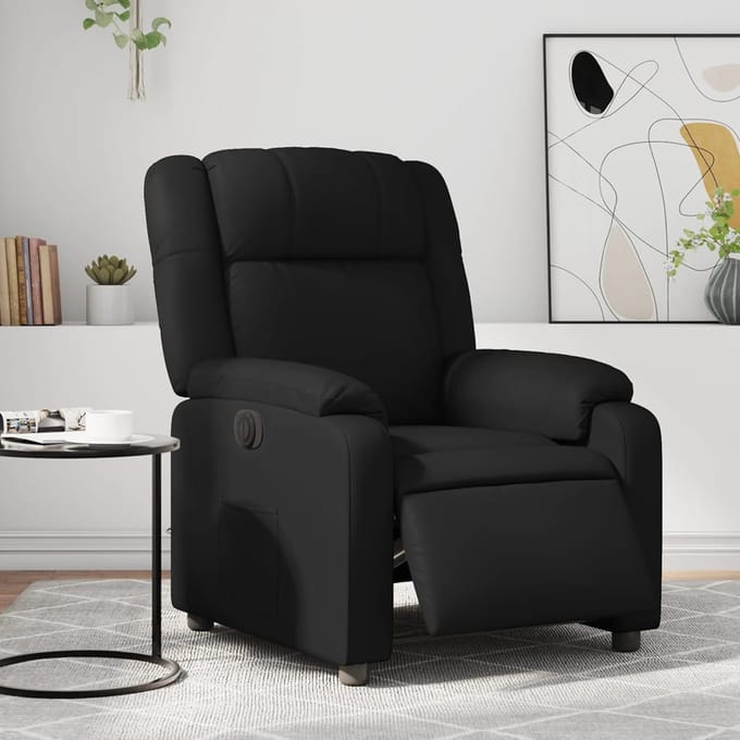 vidaXL - Fauteuil - elektrisch - verstelbaar - kunstleer - zwart