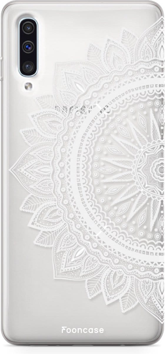 Fooncase Hoesje Geschikt voor Samsung Galaxy A50 - Shockproof Case - Back Cover / Soft Case - Mandala / Ibiza
