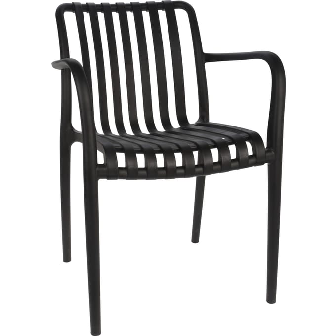 Tuinstoel van Kunststof - Zwart - 55 x 81 x 57 cm