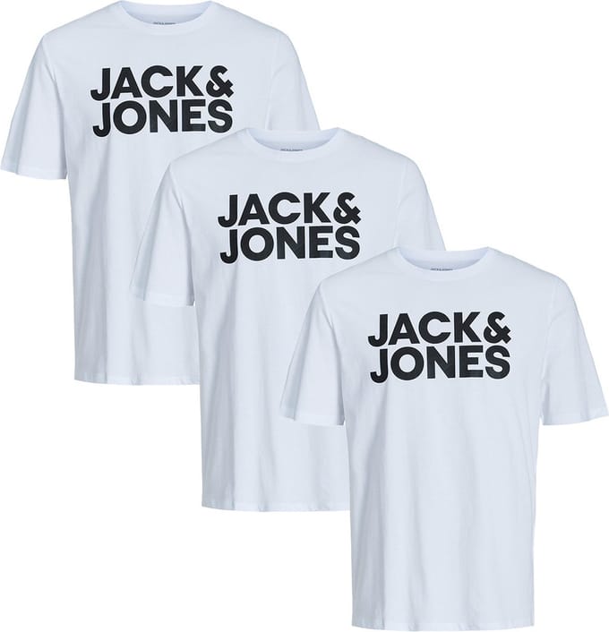 Jack & Jones Heren t-shirt 3 pack Corp