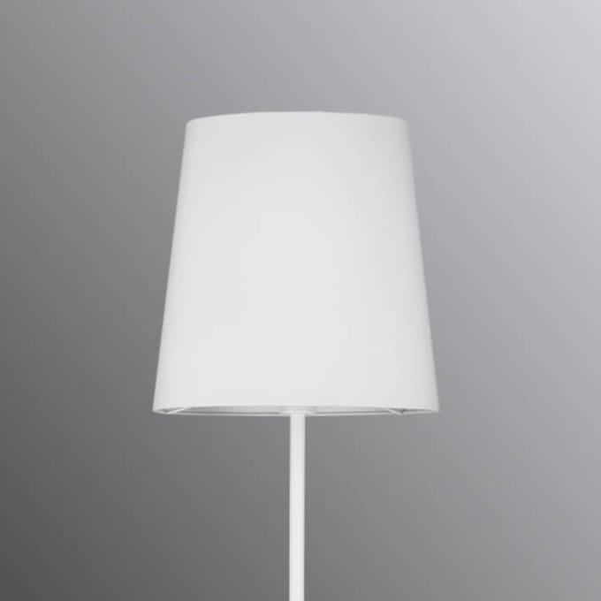 Staande lamp Stellan E27 max. 20W Wit, Hout Textiel, Metaal, Hout