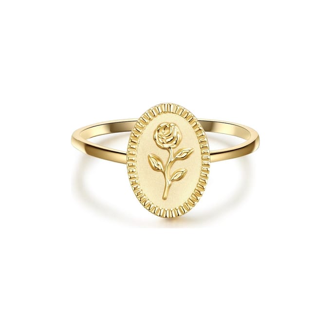 Gems München Dames Dames ring 925 sterling zilver 48 Geelgoud 32019607