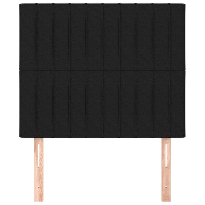 vidaXL - Hoofdbord - zwart - 80x5x118/128 - cm - stof