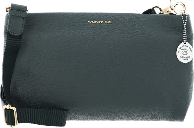 MANDARINA DUCK Leren Schoudertas Mellow Leather Shoulder Dark Forest Groen