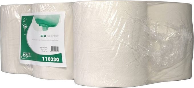 Satino CF1 midi poetsrol 1 laags wit (6x 300m)