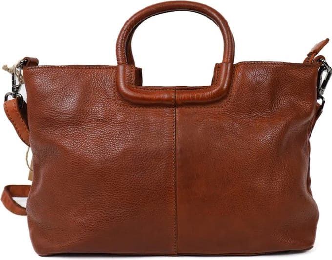 Bear Design Jasmijn M Leren Handtas - Cognac