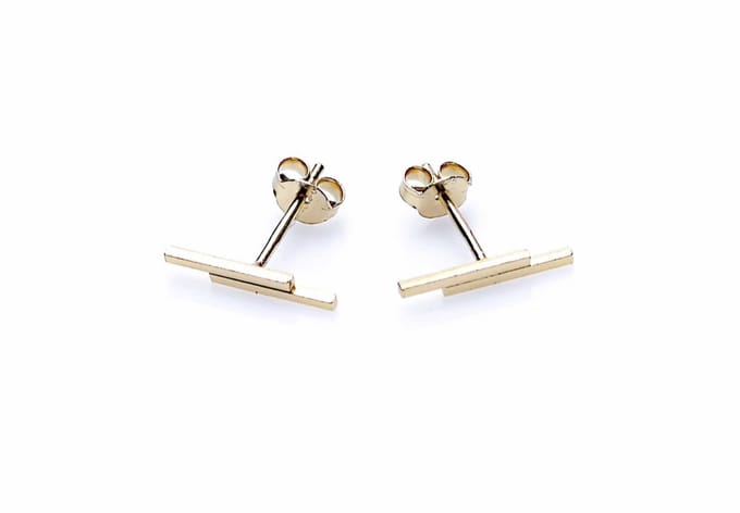 Karma Symbols oorbel M1545 Double Square