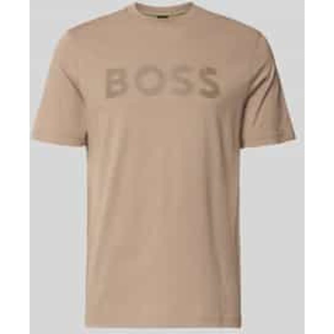regular fit T-shirt van puur katoen model 'TS_STRUCTURE LOGO 1027473'