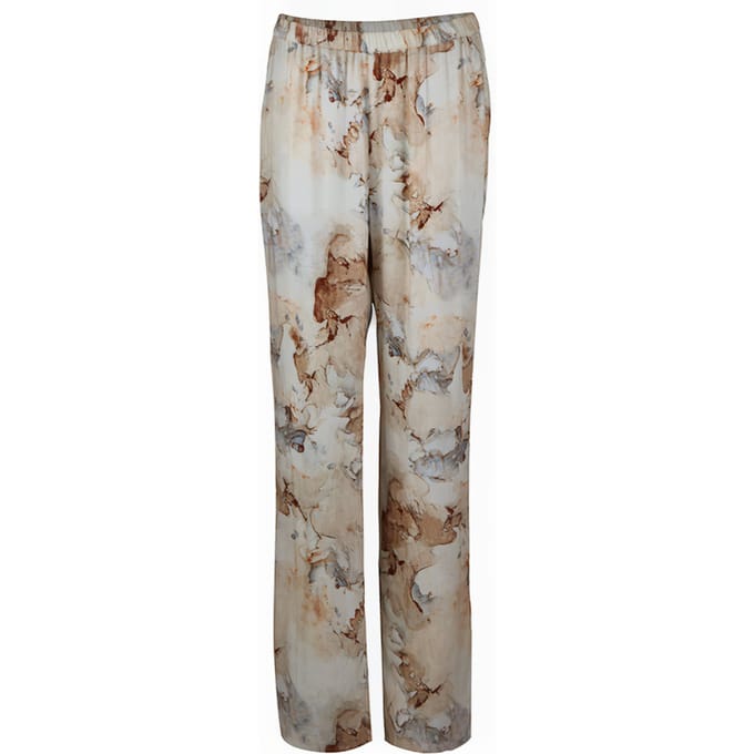 Stenströms Devita, Pants Light Pink Pattern Maat: S | Straight Broeken Outlet | Dames | Ecru
