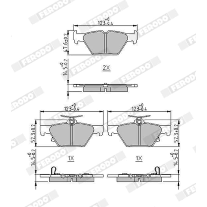 Remblokset FERODO FDB5244, achter