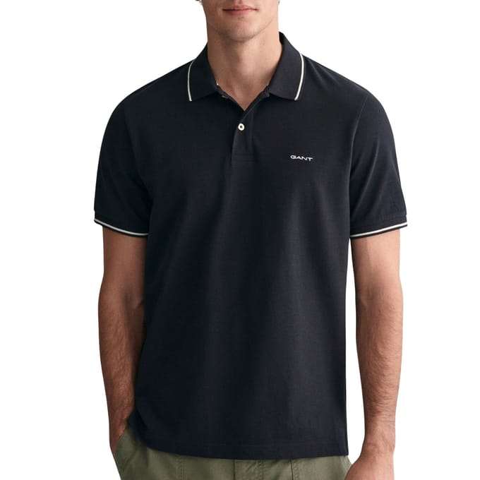 Gant Tipping SS Pique Rugger Polo Heren - Maat M