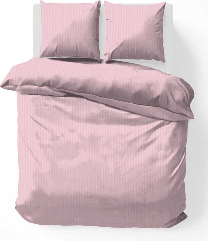 iSleep Satijnstreep Kussensloop - 60x70 cm - Roze