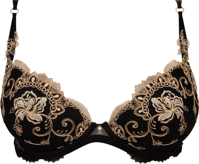 Lise Charmel - Voorgevormde BH - Deesse en Glam - Zwart Goud - EU 70E / FR 85E