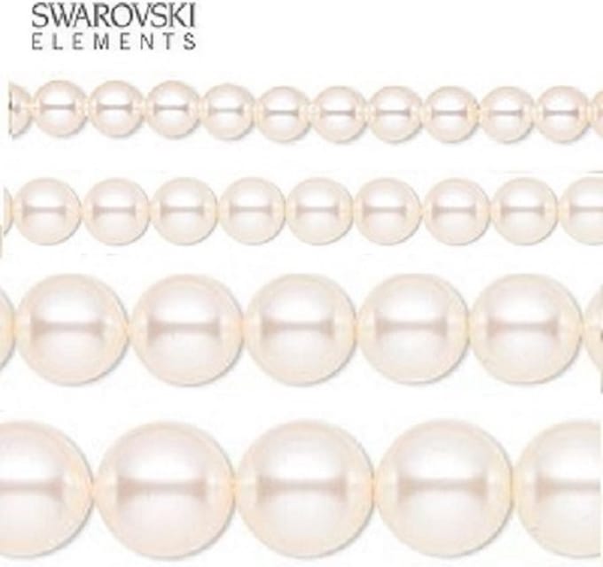 Swarovski Elements, 20 stuks Swarovski Parels, 10mm (20cm), CREAMROSE, 5810