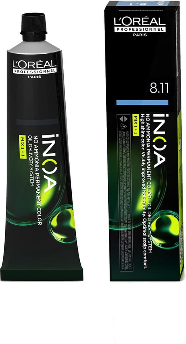 Permanente Kleur L'Oreal Professionnel Paris Inoa Color Nº 8.11 Light Asblond (60 g)