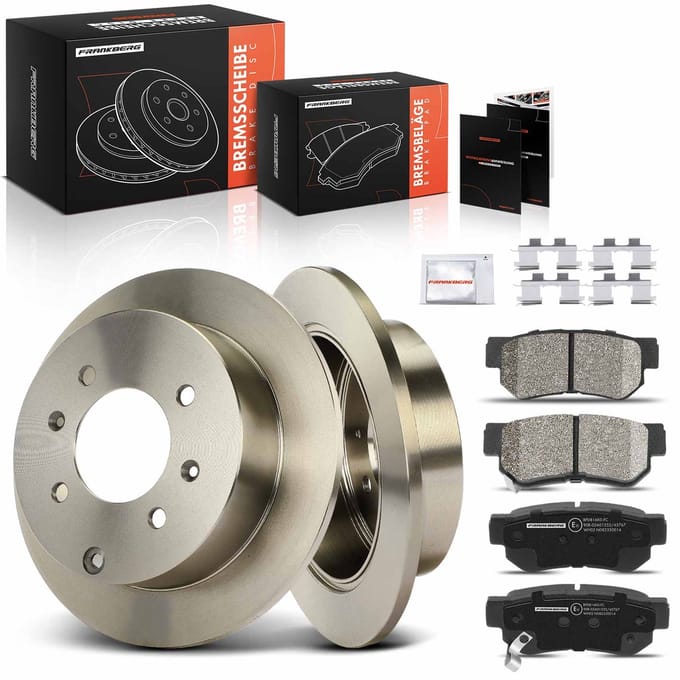 Frankberg 2x remschijven 4x remblokken achteras voor Hyundai