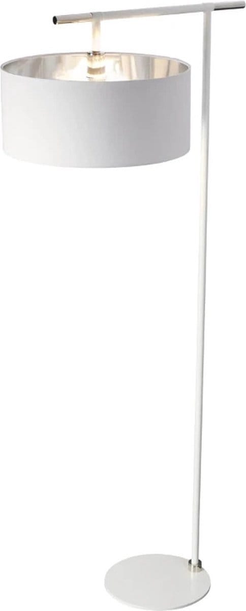 Elstead Lighting Staande LED Lamp Balance | 1X E27 Max 60W | White/Polished Nickel