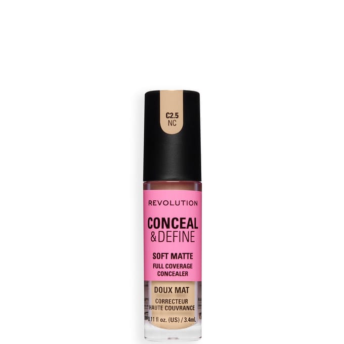 Revolution Conceal and Define Full Coverage Concealer (Various Shades) - C8C