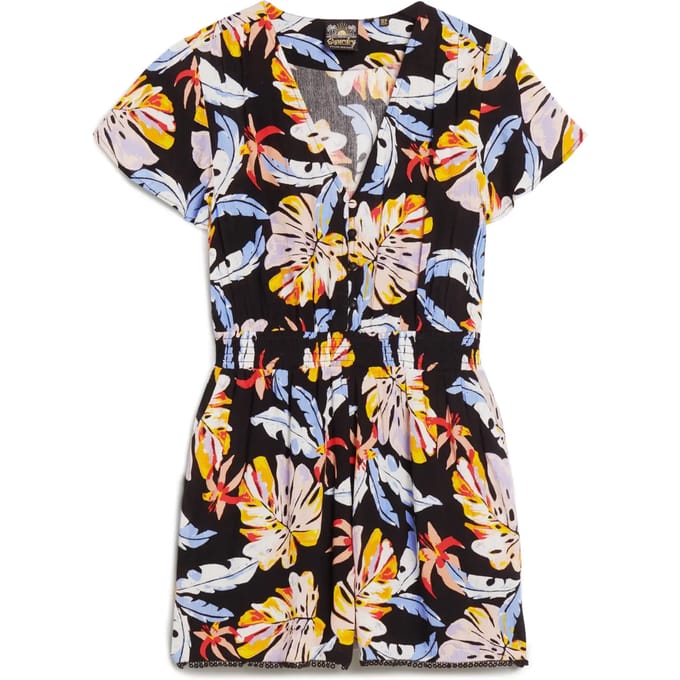 Superdry SHORT SLEEVE BEACH PLAYSUIT Dames Jumpsuit - Maat S