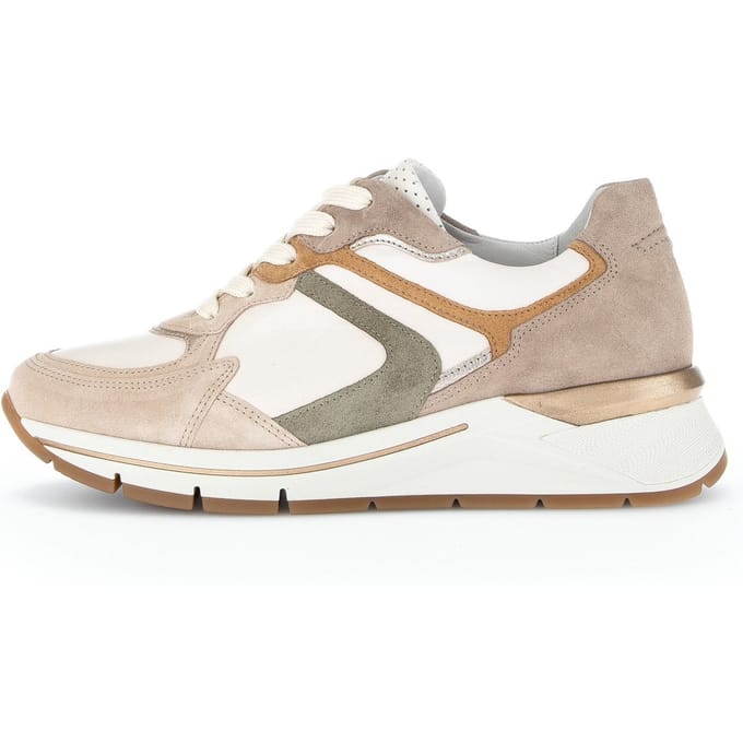 Gabor - Maat 37 - 585.1 Lage sneakers - Leren Sneaker - Dames - Beige