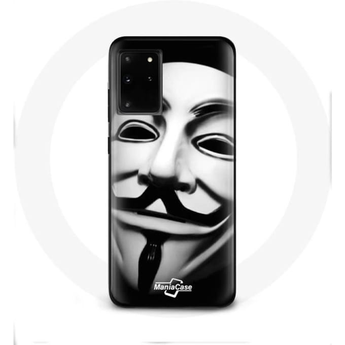 Coque - Nous sommes légion - Samsung Galaxy S11 Plus - Souple - Blanc - Masque anonyme