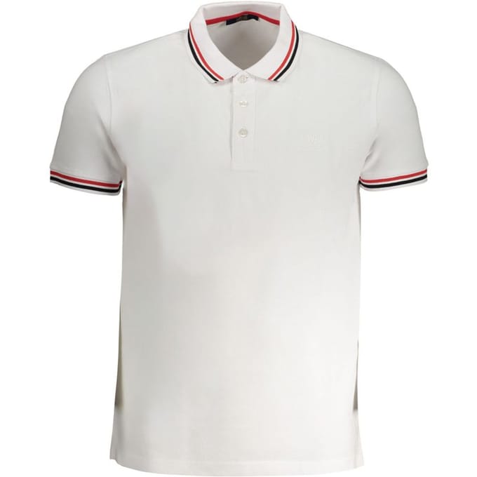 Cavalli Class Bianco Katoenen Heren Polo Shirt