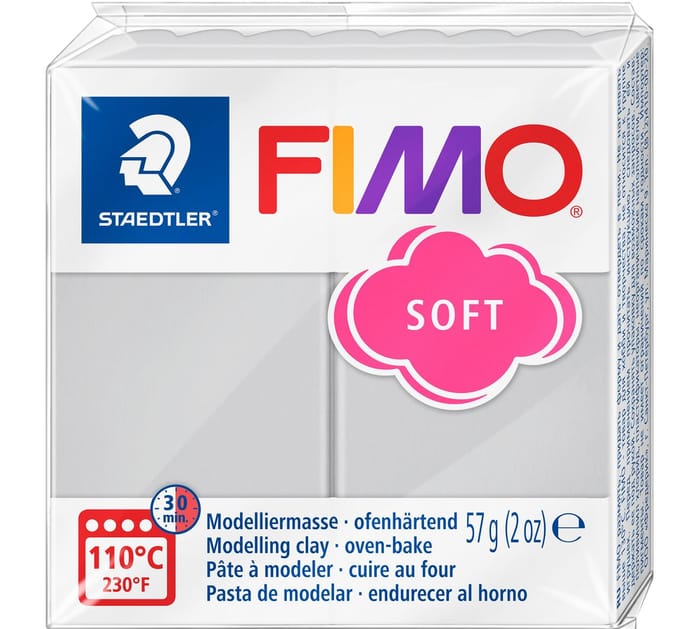 Boetseerklei Fimo soft 57 gram dolfijngrijs