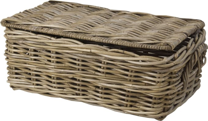 Rotan Opbergmand Grijs 60x35x25