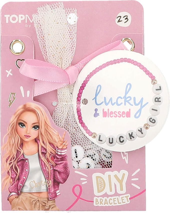 Depesche - TOPModel DIY armbanden Pearlsonals - mot. 23 - lucky & blessed