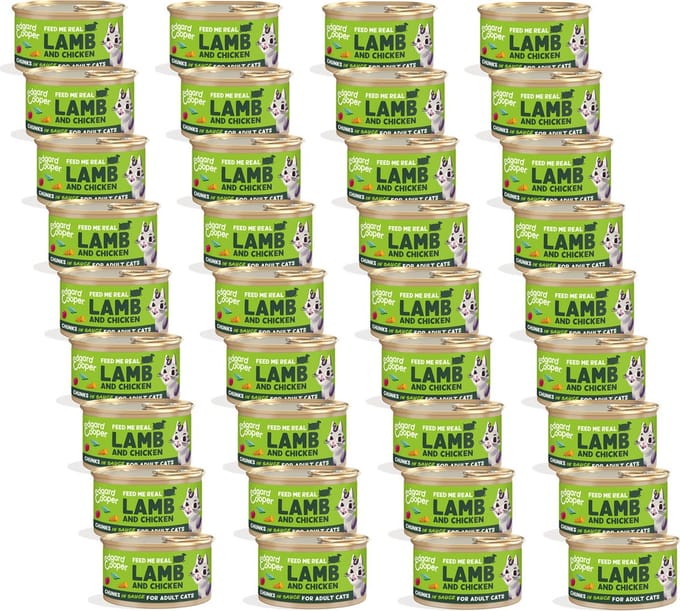 Edgard&Cooper Adult Chunks 85 g - Kattenvoer - 36 x Lam&Kip