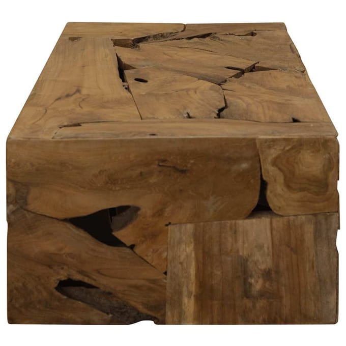 vidaXL - Salontafel - 90x50x30 - cm - echt - teakhout - bruin