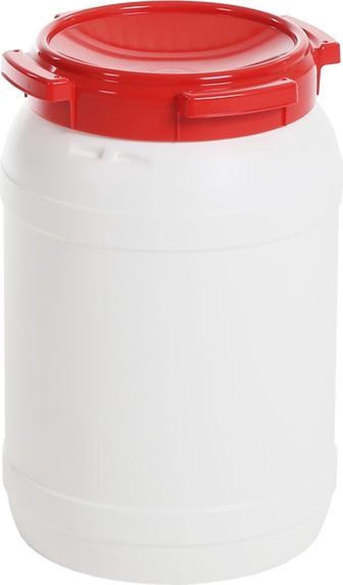 Voerton 20L met rode schroefdeksel