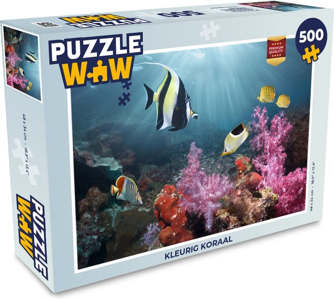 Puzzel Kleurig koraal - Legpuzzel - Puzzel 500 stukjes