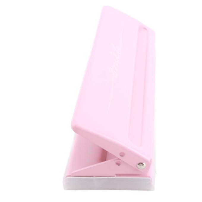 6 Gats Pons Roze Antislip Metalen Structuur Verstelbare 6 Gats Afstand Papier Inbinden Planner Inzetstukken white